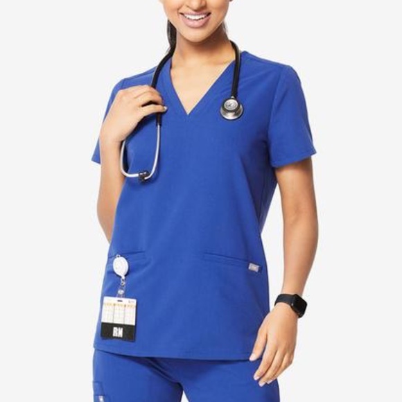 Figs Tops - NWT FIGS Winning Blue Casma Scrub Top!